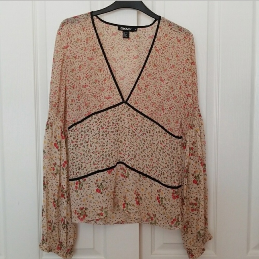 DKNY 100% Silk Blouse